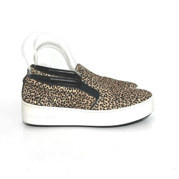 Michael Kors Women’s Trent Animal Print Calf Hair Slip-on Sneaker Size 7.5 - Picture 1 of 10